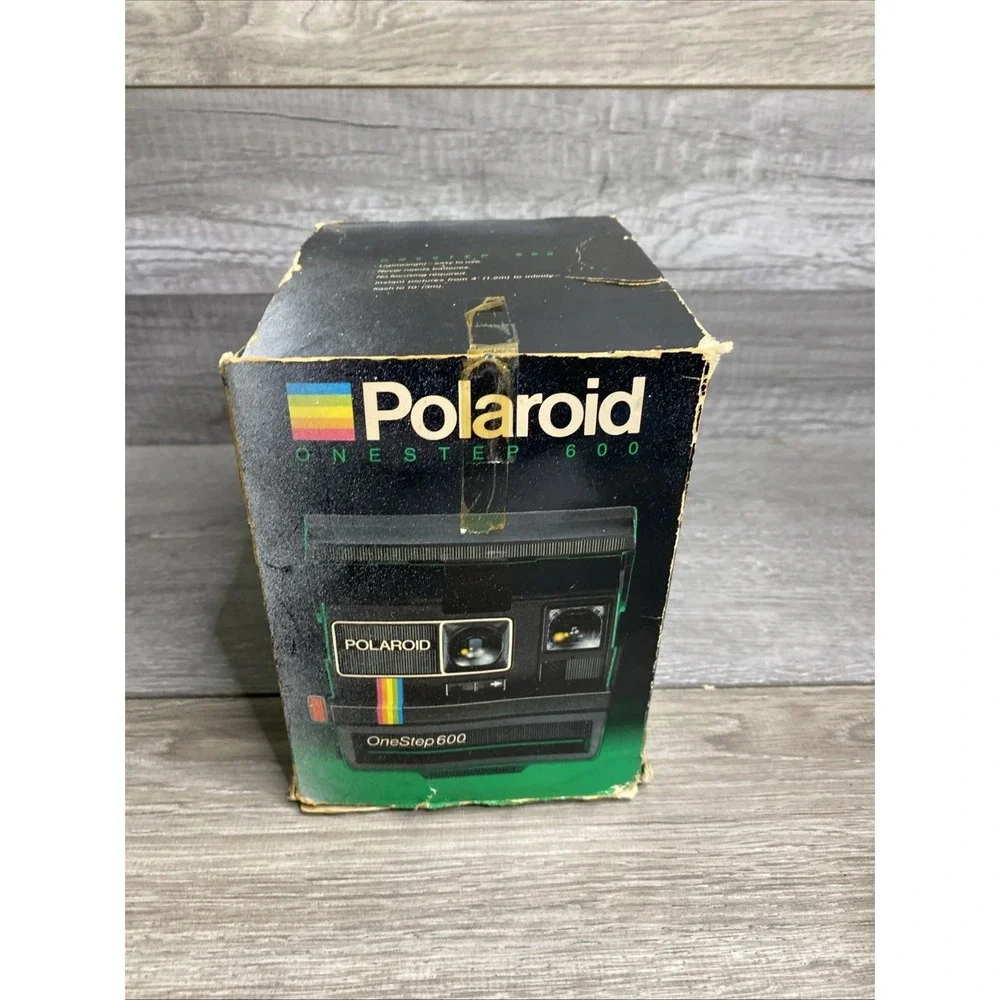 Vintage Polaroid One Step 600 Instant Film Camera w/ Box & Manual